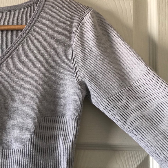 AK Collection Grey Cardigan Ruffled Sleeves & Hem - Picture 4 of 6